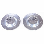 Power Stop 12-18 Tesla Model S Rear Evolution Drilled & Slotted Rotors - Pair Brake Rotors - Slot & Drilled PowerStop