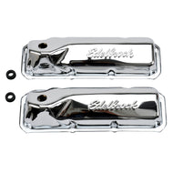 Edelbrock Valve Cover Signature Series Ford 351M-400-351C CI V8 Chrome Valve Covers Edelbrock