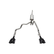 Corsa 19-24 GMC Sierra 1500 Cat-Back Dual Rear Exit with Twin 4in Black Powder Coat Pro-Series Tips Catback CORSA Performance