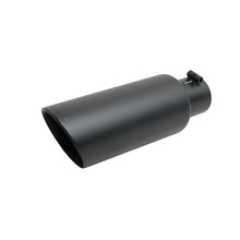 Load image into Gallery viewer, Gibson Round Dual Wall Angle-Cut Tip - 4in OD/2.5in Inlet/12in Length - Black Ceramic Tips Gibson
