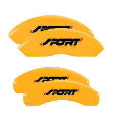 Load image into Gallery viewer, MGP 4 Caliper Covers Engraved Front &amp; Rear Edge Yellow finish black ch Caliper Covers MGP
