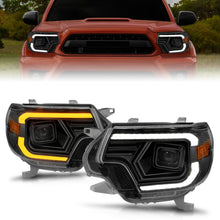 Load image into Gallery viewer, ANZO 12-15 Toyota Tacoma Projector Headlights - w/ Light Bar Switchback Black Housing Headlights ANZO
