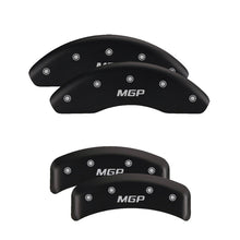 Load image into Gallery viewer, MGP 4 Caliper Covers Engraved Front &amp; Rear MGP Black finish silver ch Caliper Covers MGP
