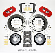 Wilwood AERO6 Front Hat Kit 14.25 Drilled Red 2014-Up Challenger w/Lines Big Brake Kits Wilwood