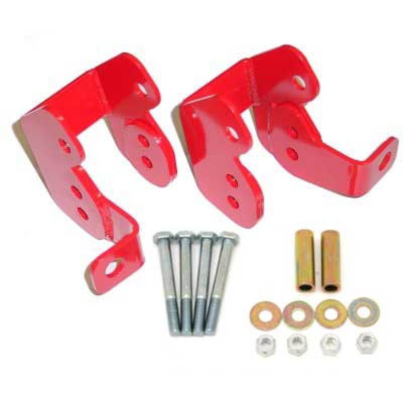 BMR 82-02 3rd Gen F-Body Bolt-On Control Arm Relocation Brackets - Red Suspension Arms & Components BMR Suspension