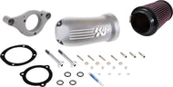K&N 17-18 Harley Davidson Touring Models Performance Air Intake System Silver Misc Powersports K&N Engineering   