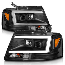 Load image into Gallery viewer, ANZO 2004-2008 Ford F-150 Projector Headlights w/ Light Bar Black Housing Headlights ANZO
