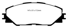 Load image into Gallery viewer, EBC 06-08 Toyota RAV 4 2.4 (3rd Row Seats) Greenstuff Front Brake Pads Brake Pads - Performance EBC   
