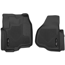 Load image into Gallery viewer, Husky Liners 12-13 F-250/F-350/F-450 Super Duty X-Act Contour Black Front Floor Liners Floor Mats - Rubber Husky Liners
