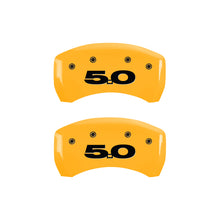 Load image into Gallery viewer, MGP Rear set 2 Caliper Covers Engraved Rear 50 Yellow finish black ch Caliper Covers MGP
