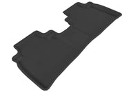 3D MAXpider 2009-2014 Nissan Murano Kagu 2nd Row Floormats - Black Floor Mats - Rubber 3D MAXpider   