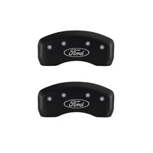 Load image into Gallery viewer, MGP 4 Caliper Covers Engraved Front &amp; Rear Oval logo/Ford Red finish silver ch Caliper Covers MGP
