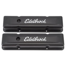 Load image into Gallery viewer, Edelbrock Valve Cover Signature Series Chevrolet 1959-1986 262-400 CI V8 Tall Black Valve Covers Edelbrock
