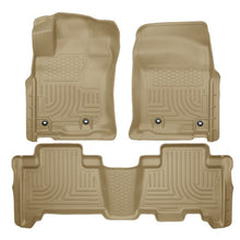 Load image into Gallery viewer, Husky Liners 2013 Toyota 4Runner WeatherBeater Tan Front &amp; 2nd Seat Floor Liners Floor Mats - Rubber Husky Liners
