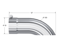 Load image into Gallery viewer, MBRP Universal Tip 4 O.D. Turn Down 4 inlet 12 length Steel Tubing MBRP
