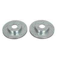 Power Stop 13-18 Cadillac ATS Front Evolution Drilled & Slotted Rotors - Pair Brake Rotors - Slot & Drilled PowerStop