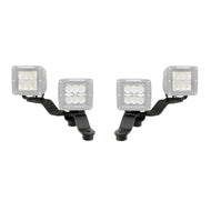 Go Rhino 18-20 Jeep Wrangler JL/JLU/Gladiator JT Light Mount - Two 3in Cubes Offset Light Mounts Go Rhino