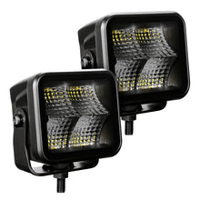 Load image into Gallery viewer, Go Rhino Xplor Blackout Series Cube LED Flood Light Kit (Surface/Threaded Stud Mnt) 3x3 - Blk (Pair) Light Bars &amp; Cubes Go Rhino   
