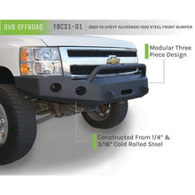 Load image into Gallery viewer, DV8 Offroad 07-13 Chevrolet Silverado 1500 Front Bumper - Black Powdercoat Bumpers - Steel DV8 Offroad
