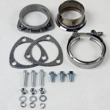 Load image into Gallery viewer, Granatelli 3in V-Band to Straight Connection Cutout w/Gaskets (3-Bolt) Exhaust Adapters Granatelli Motor Sports
