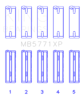 King Hyundai G4KF (Size 0.25) Main Bearing Set Bearings King Engine Bearings
