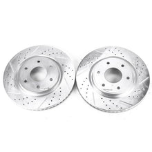 Load image into Gallery viewer, Power Stop 05-07 Infiniti QX56 Front Evolution Drilled &amp; Slotted Rotors - Pair Brake Rotors - Slot &amp; Drilled PowerStop   
