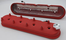 Load image into Gallery viewer, Granatelli 96-22 GM LS Tall Valve Cover w/Integral Angled Coil Mounts - Red Wrinkle (Pair) Valve Covers Granatelli Motor Sports
