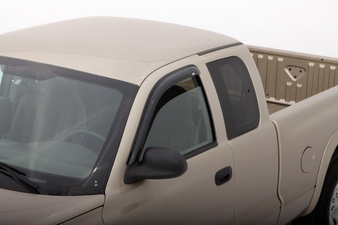 AVS 00-04 Dodge Dakota Crew Cab Ventvisor Outside Mount Window Deflectors 4pc - Smoke Wind Deflectors AVS   