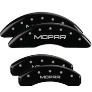 MGP 4 Caliper Covers Engraved Front & Rear MOPAR Black finish silver ch Caliper Covers MGP
