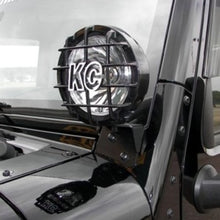Load image into Gallery viewer, KC HiLiTES 07-18 Jeep JK A-Pillar Windshield Light Mount Bracket Set (Pair) - Black Light Mounts KC HiLiTES
