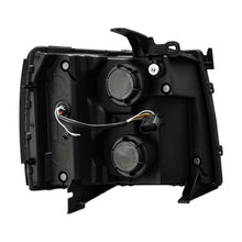Load image into Gallery viewer, AlphaRex 07-13 Chevy 1500HD NOVA LED Proj Headlights Plank Style Matte Blk w/Activ Light/Seq Signal Headlights AlphaRex
