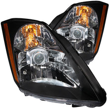 Load image into Gallery viewer, ANZO 2003-2005 Nissan 350Z Crystal Headlights Black Headlights ANZO
