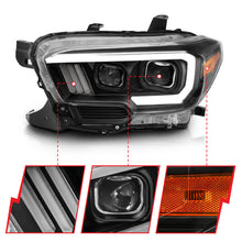 Load image into Gallery viewer, ANZO 2016-2017 Toyota Tacoma Projector Headlights w/ Plank Style Switchback Black w/ Amber Headlights ANZO
