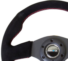 Load image into Gallery viewer, NRG Reinforced Steering Wheel (320mm) Suede w/Red Stitch Steering Wheels NRG

