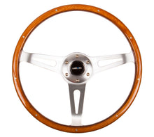 Load image into Gallery viewer, NRG Classic Wood Grain Steering Wheel (365mm) Wood w/Metal Accents &amp; Polished Alum. 3-Spoke Center Steering Wheels NRG   
