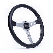 Load image into Gallery viewer, DETROIT SPEED MPI AD 70 BLK LTHR SW SILVER CNTR W/HORN Interior Detroit Speed C Default Title
