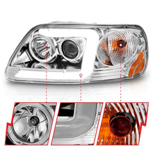 Load image into Gallery viewer, ANZO 1997-2003 Ford F-150 Projector Headlights w/ Light Bar Chrome Housing Headlights ANZO
