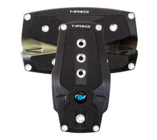 Load image into Gallery viewer, NRG Brushed Aluminum Sport Pedal A/T - Black w/Black Rubber Inserts Pedal Covers NRG
