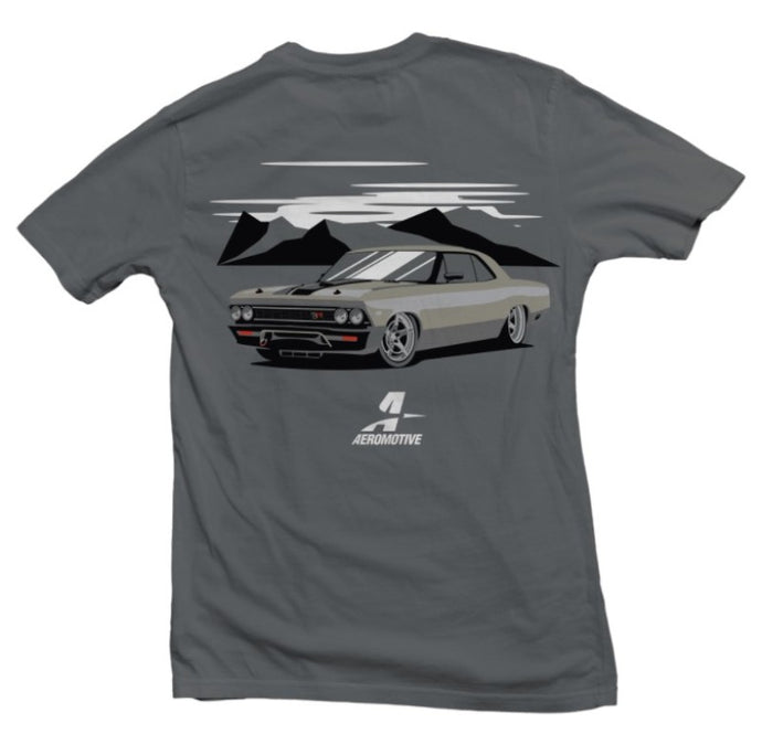 Aeromotive Muscle Car Logo Grey T-Shirt - Medium Apparel Aeromotive   