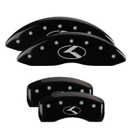MGP 4 Caliper Covers Engraved Front & Rear Circle K/Kia Black Finish Silver Char 2019 Kia Optima Caliper Covers MGP