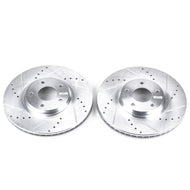 Power Stop 03-05 Infiniti FX35 Front Evolution Drilled & Slotted Rotors - Pair Brake Rotors - Slot & Drilled PowerStop   