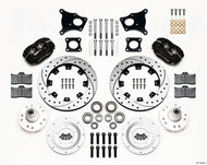 Wilwood Forged Dynalite Front Kit 12.19in Drilled AMC 71-76 OE Disc w/o Bendix Brakes Big Brake Kits Wilwood