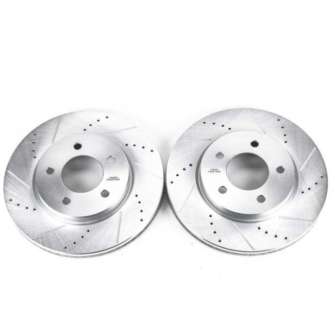Power Stop 04-08 Chrysler Pacifica Front Evolution Drilled & Slotted Rotors - Pair Brake Rotors - Slot & Drilled PowerStop