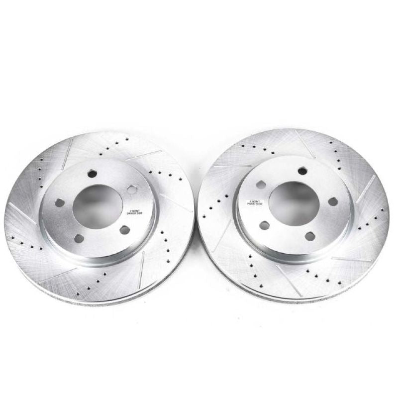 Power Stop 04-08 Chrysler Pacifica Front Evolution Drilled & Slotted Rotors - Pair Brake Rotors - Slot & Drilled PowerStop