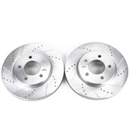 Power Stop 04-08 Chrysler Pacifica Front Evolution Drilled & Slotted Rotors - Pair Brake Rotors - Slot & Drilled PowerStop