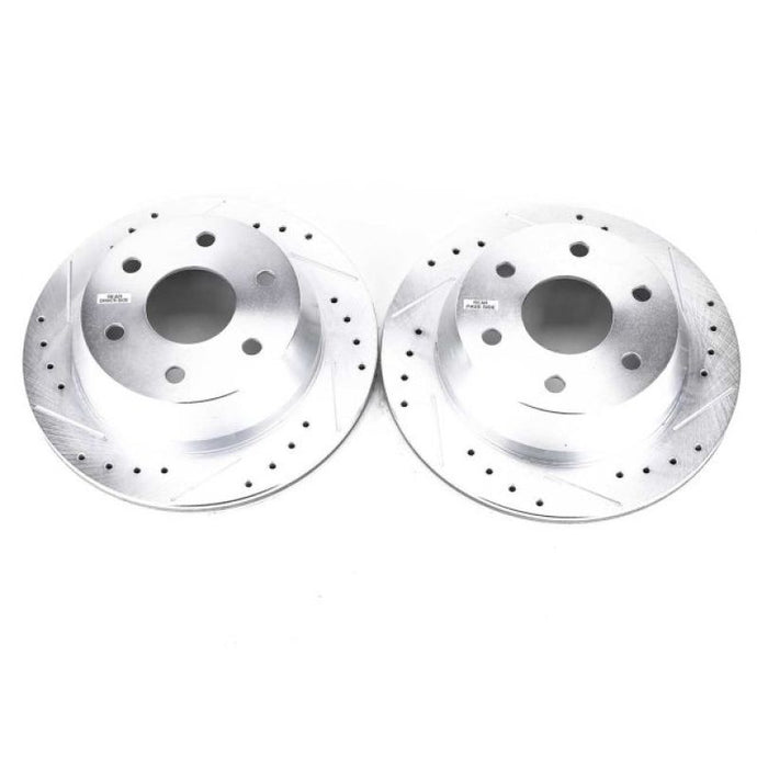Power Stop 03-05 Chevrolet Astro Rear Evolution Drilled & Slotted Rotors - Pair Brake Rotors - Slot & Drilled PowerStop