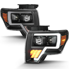 Load image into Gallery viewer, ANZO 2009-2014 Ford F-150 Projector Light Bar G4 H.L. Black Amber Headlights ANZO
