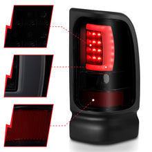 Load image into Gallery viewer, ANZO 1994-2001 Dodge Ram 1500 LED Taillights Plank Style Black w/Smoke Lens Tail Lights ANZO
