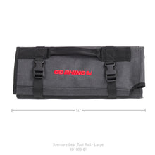 Load image into Gallery viewer, Go Rhino XVenture Gear Tool Roll Large (7x7in. Closed) 12oz Waxed Canvas - Black Cargo Boxes &amp; Bags Go Rhino
