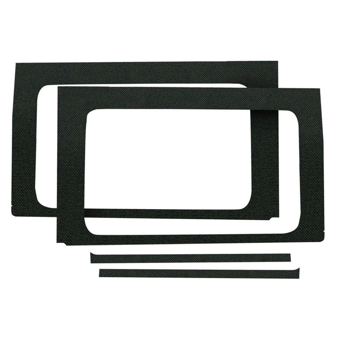 DEI 18-23 Jeep Wrangler JL 4-Door Boom Mat Rear Side Window Trim - 4 Piece - Black Hard Top Accessories DEI